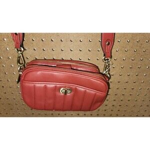Red faux leather purse NEW